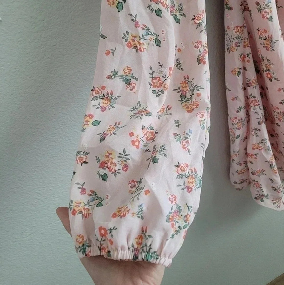 Altr'd State Floral Ruched Waist Side Tie Dress - Picture 7 of 15